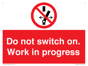 Do not switch on. Work in progress